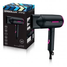 Фен профессиональный ERGOLUX ELX-НD13-C02 черно/розовый со склад. руч. (1600 Вт, 220-240В)